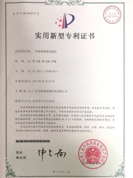 一种线材摇摆试验机证书